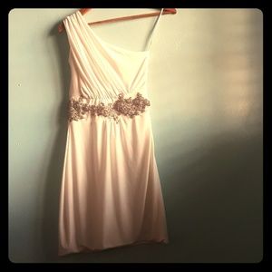 Custom made Greek goddess one shoulder dress